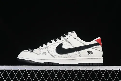 All categories Nk SB Dunk Series Nk SB Dunk Low High-end customized low-top sneakers Nk SB Dunk Low Stusi co-branded Barrage black hook Anniversary high-end customized low-top casual sneakers DJ2024-115